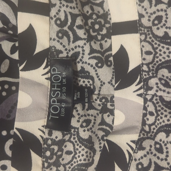 Topshop Tile floral satin wide leg pants - Picture 7 of 12